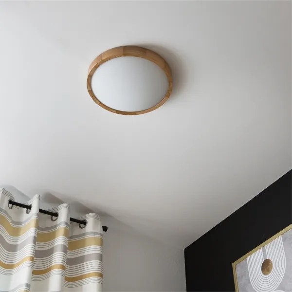 BRILAGI-LED RGBW stmievateľné stropné svietidlo CARVALHO SLIM 2xE27/12W/230V Wi‑Fi dub pr. 37