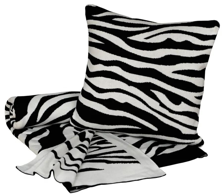 SCANquilt Deka pletená DESIGN zebra 130x190 cm