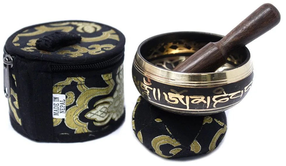 Tibetská spievajúca miska - darčeková sada Farba: Zelená