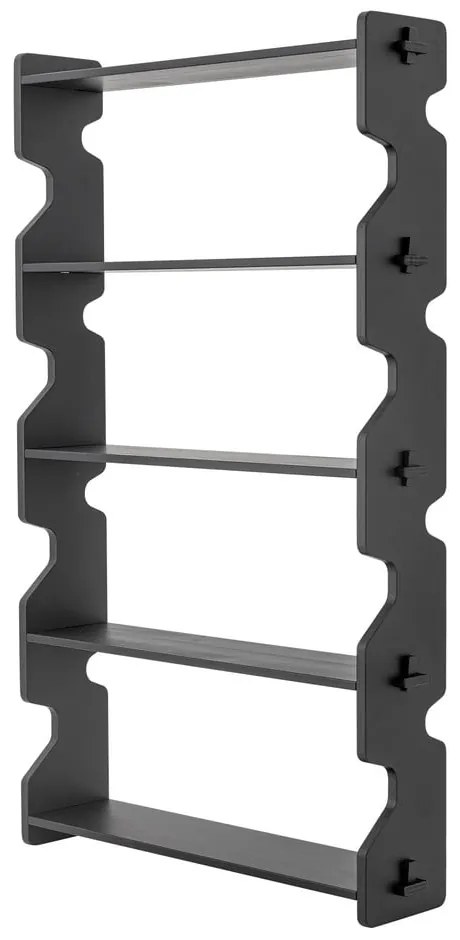 Čierna knižnica z borovicového dreva 84x140x20 cm Savoya – Bloomingville