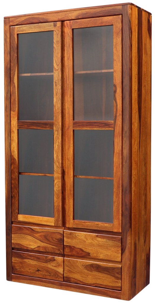 furniture-nabytek.cz - Vitrína presklená z masívu palisander 100x200x45