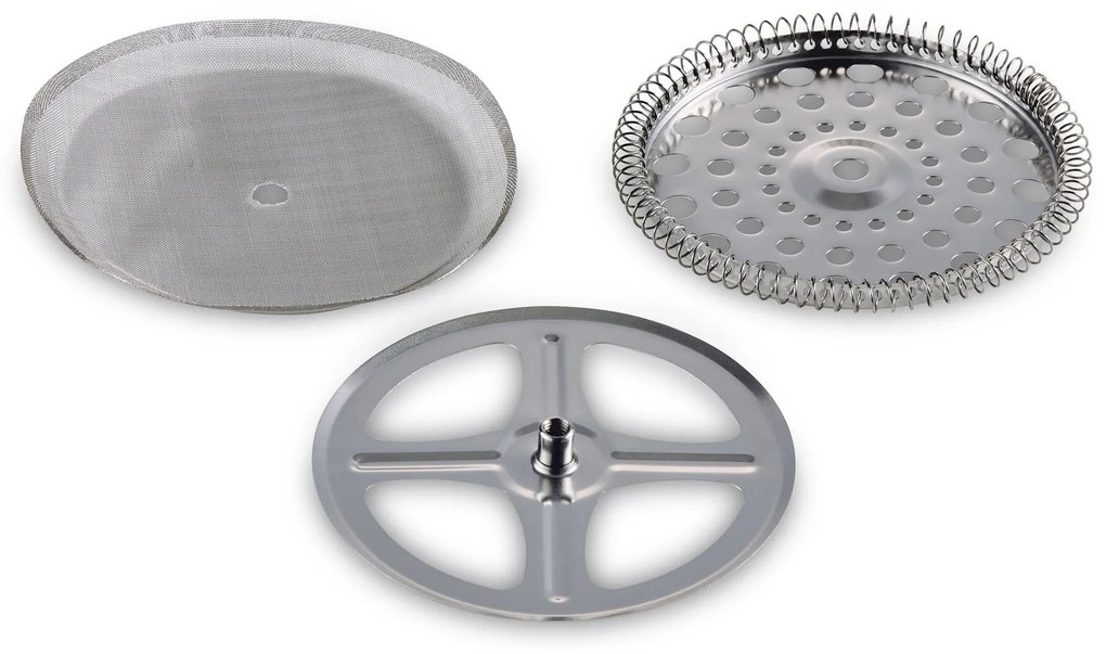 Kanvica french press 800 ml, 6 šálok, strieborná