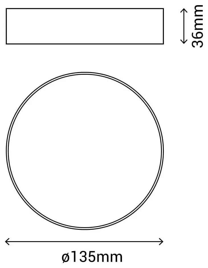 Biele stropné svietidlo SULION Rond, ø 13,5 cm