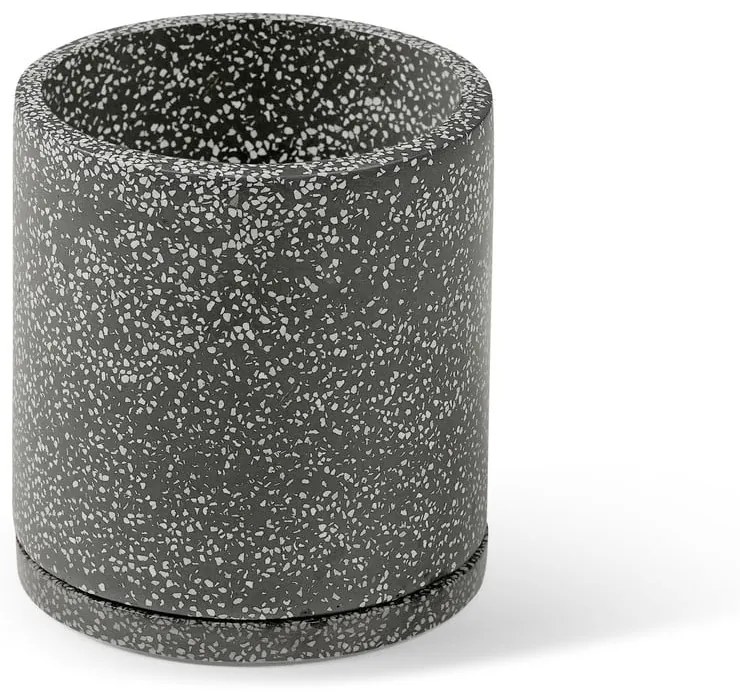 Tmavosivý kvetináč Bonami Selection Terrazzo, ø 34 cm