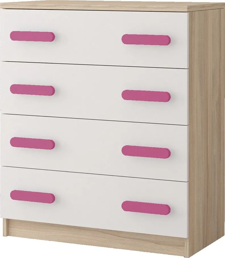 Komoda SMYK - dub sonoma/biela (viac variant)