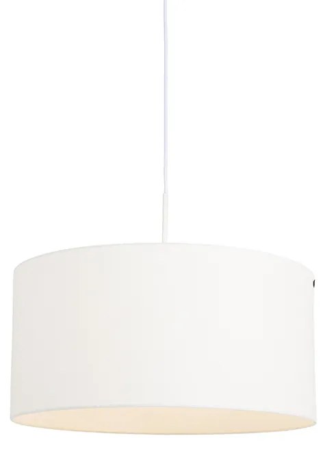 Moderné závesné svietidlo biele s bielym tienidlom 50 cm - Combi 1