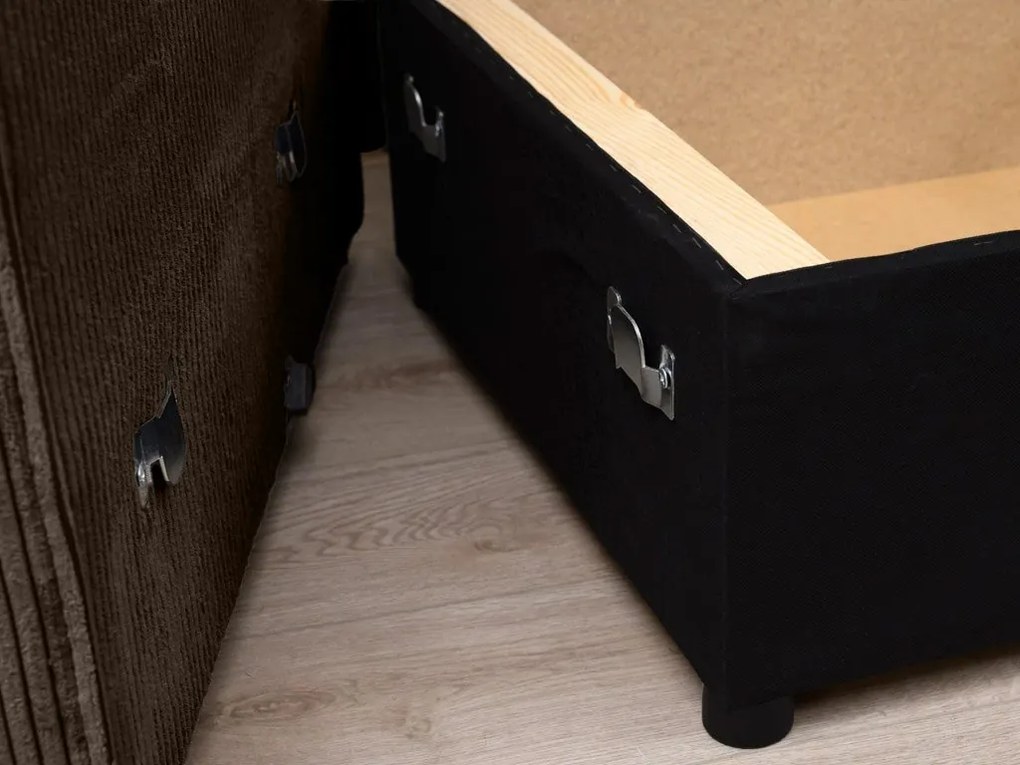 Tmavohnedá sedacia súprava do U SMART COSARO 295x140 cm