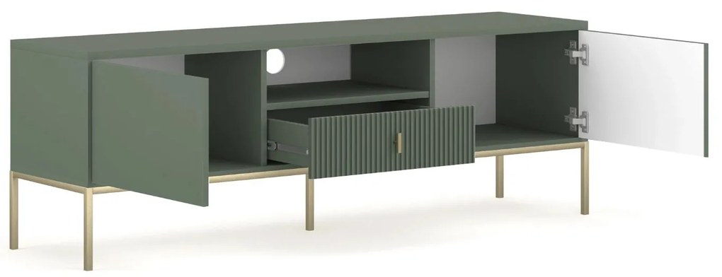 TV skrinka Militaba (zelená + zlatá) . Akcia -20%. Vlastná spoľahlivá doprava až k Vám domov. 1129025