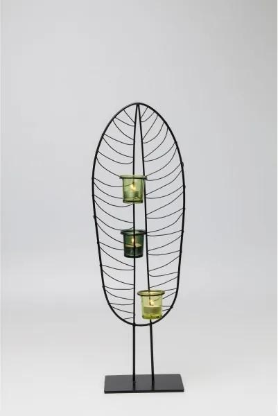 KARE DESIGN Sada 2 ks Svietnik na čajovú sviečku Leaf Wire 67 cm 66,5 × 21 × 11 cm