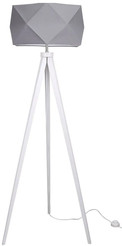 Stojacia lampa Diamond, 1x textilné tienidlo (výber zo 4 farieb), (výber z 5 farieb konštrukcie)