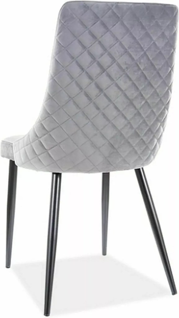 SI Piano B Sametová stolička sivý