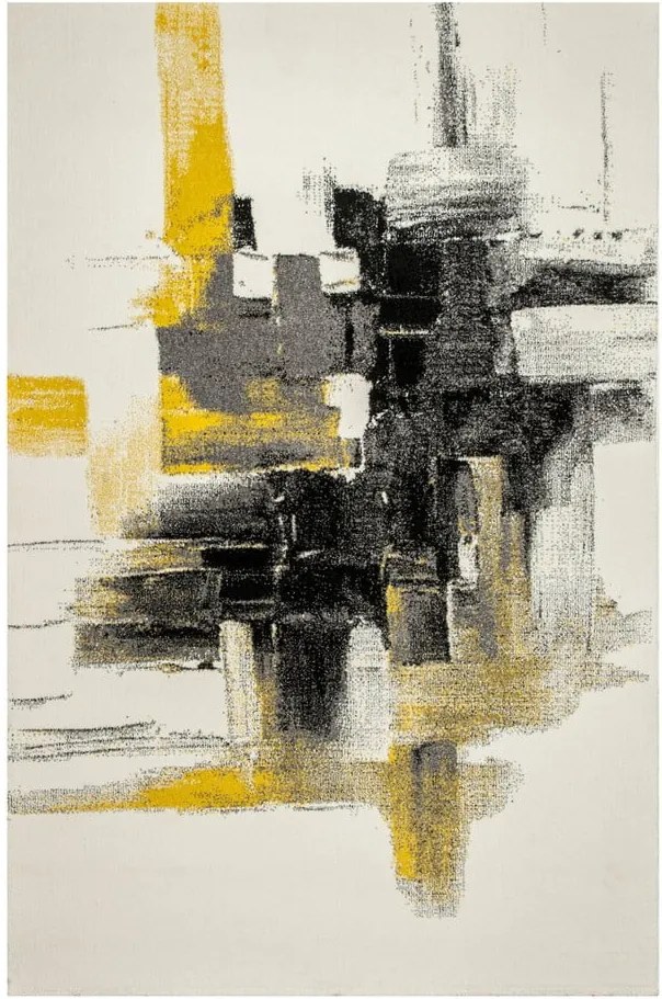 Koberec Eko Rugs Farbles Grey/Yellow, 120 x 180 cm