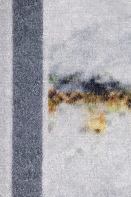 Protišmykový koberec MILANO 90003-02 sivý / zlatý