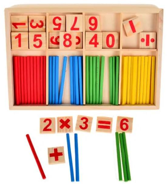 Edukačná Montessori súprava na učenie počítania | 74 ks