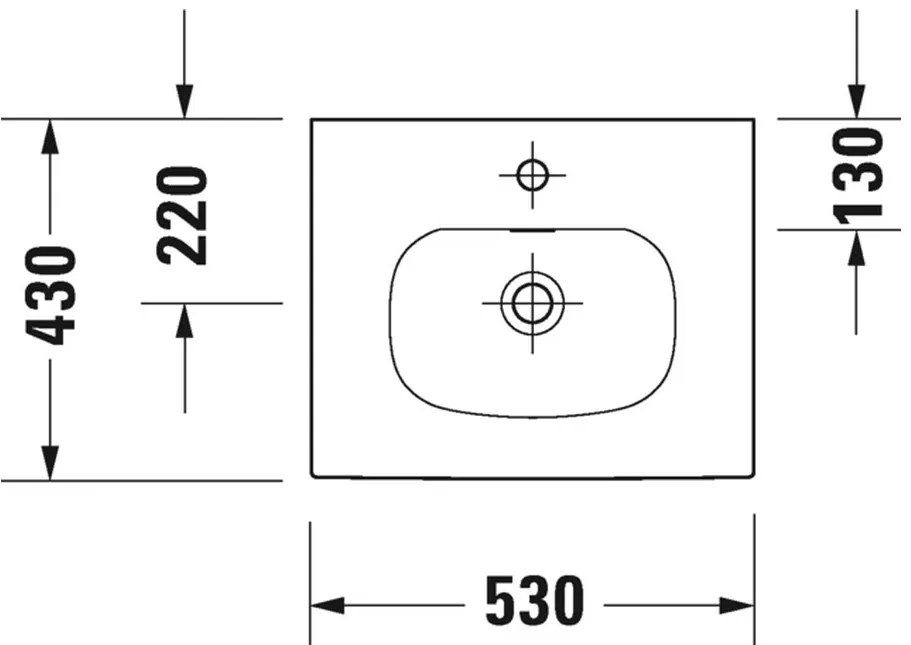 Duravit Viu - Umývadielko do nábytku 530x430 mm, biela 2344530000