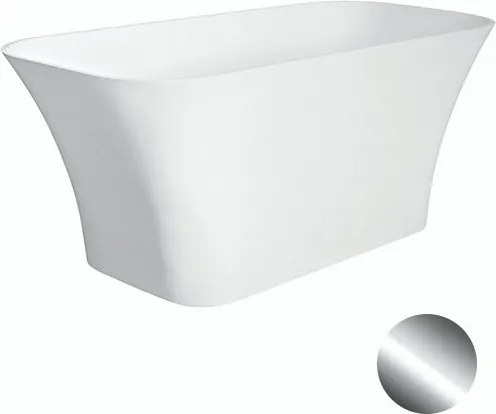 Besco Voľne stojaca vaňa z liateho mramoru Assos 160x70 BESCO-Typ výpuste: Click-Clack štandard, chróm, BESCO-Rozmery: 160x70, BESCO-Farba: Biela
