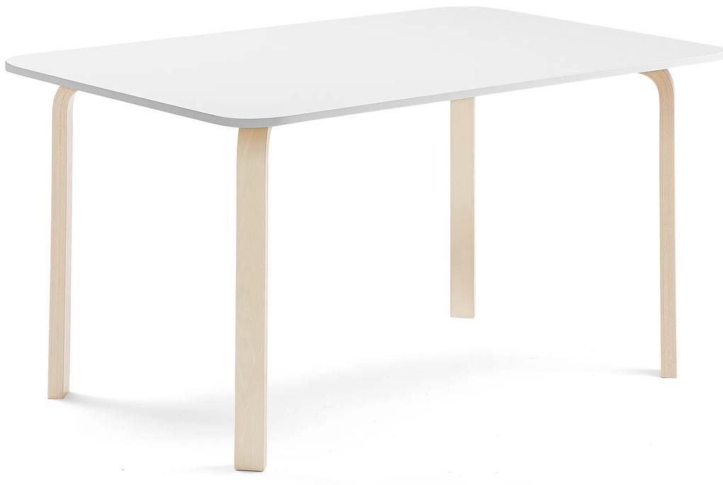 Stôl ELTON, 1800x800x710 mm, laminát - biela, breza