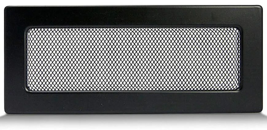 Komínová mriežka čierna bez žalúzií 10.5X25 4F11250D