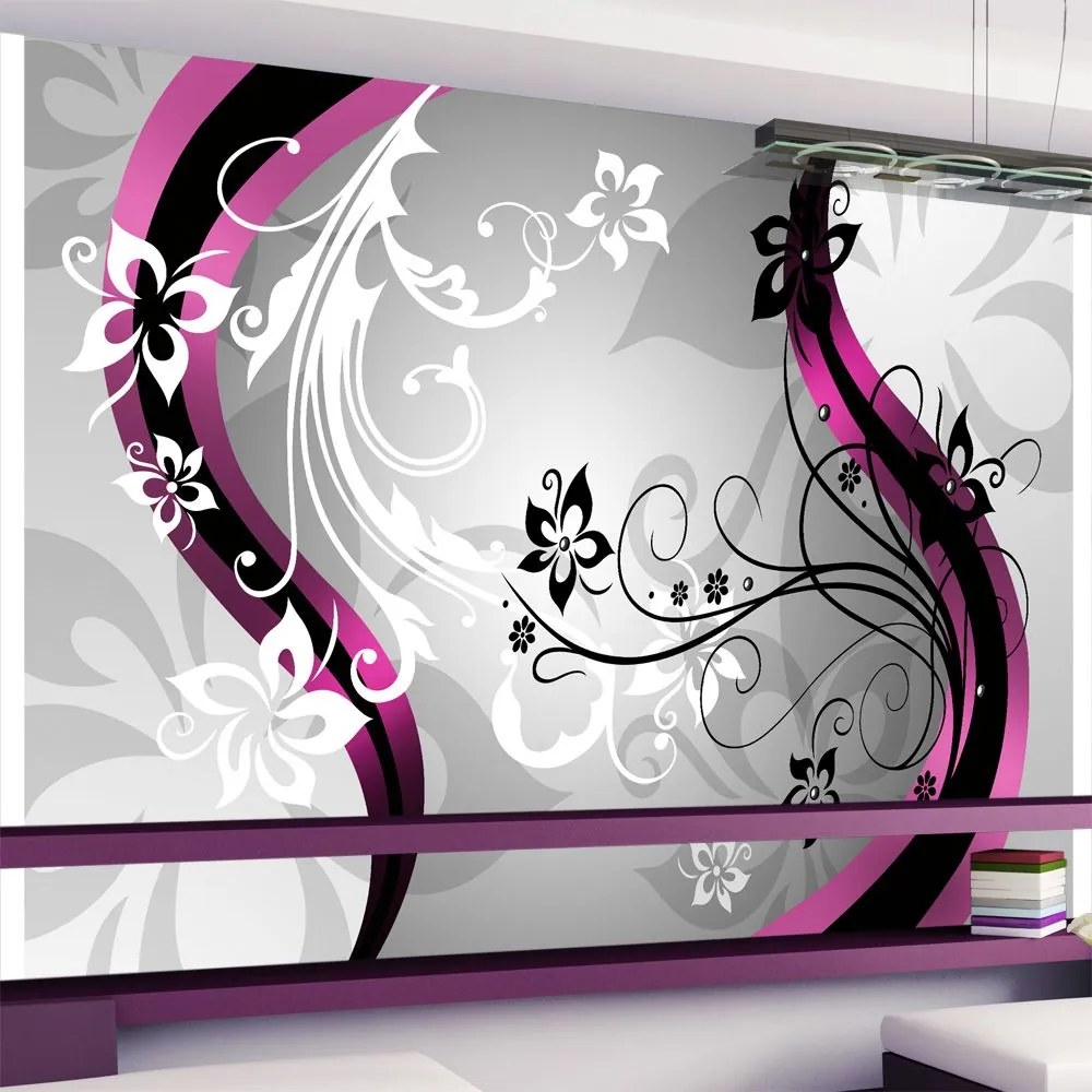 Fototapeta - Art-flowers (pink) 350x245