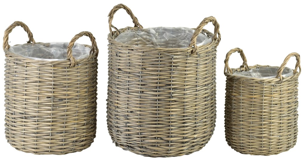 Sada 3 ks kulatých košíků GUSTAV III M-XL béžová