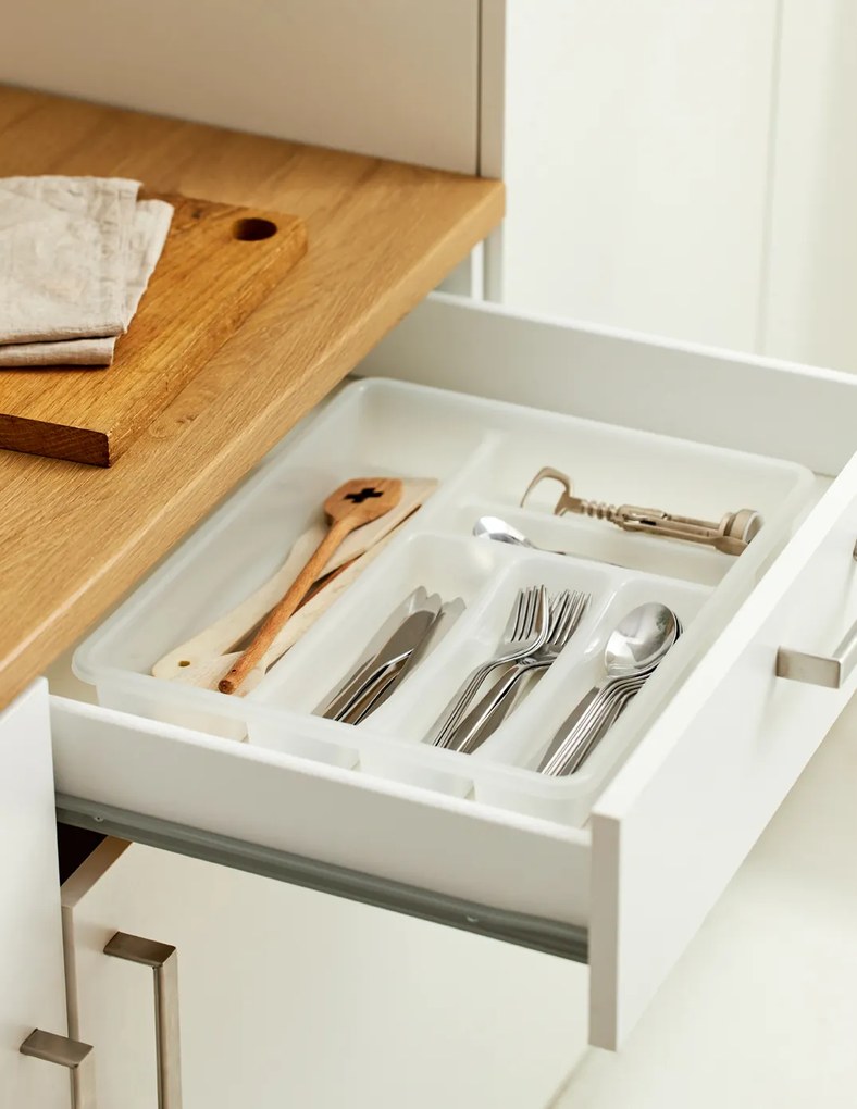 Rotho Organizér do zásuvky, do kuchyne, príborník mliečny KLASIK 32 x 40 cm