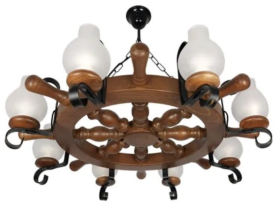 Brilagi - Luster na reťazi TIMONA 8xE14/40W/230V buk/orech