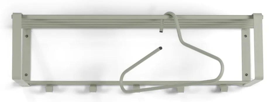 Zeleno-sivý kovový nástenný vešiak s poličkou Rex – Spinder Design