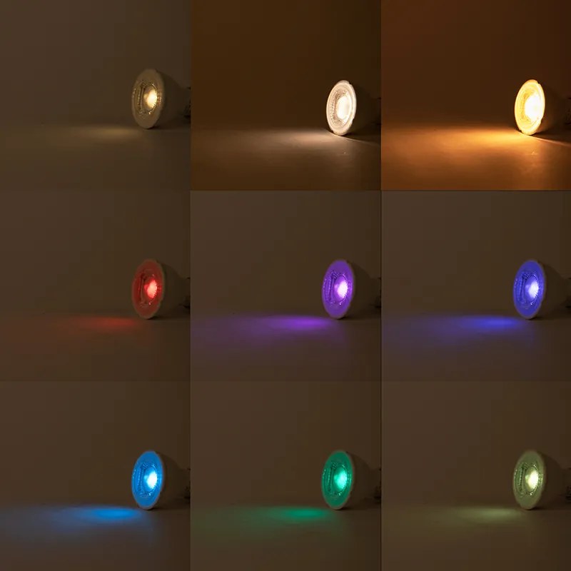 Sada 3 inteligentných žiaroviek GU10 RGBW LED 5W 350 lm 2200-4000K