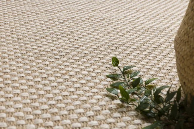 Koberec JUTE 3731 so strapcami, krémový / béžový