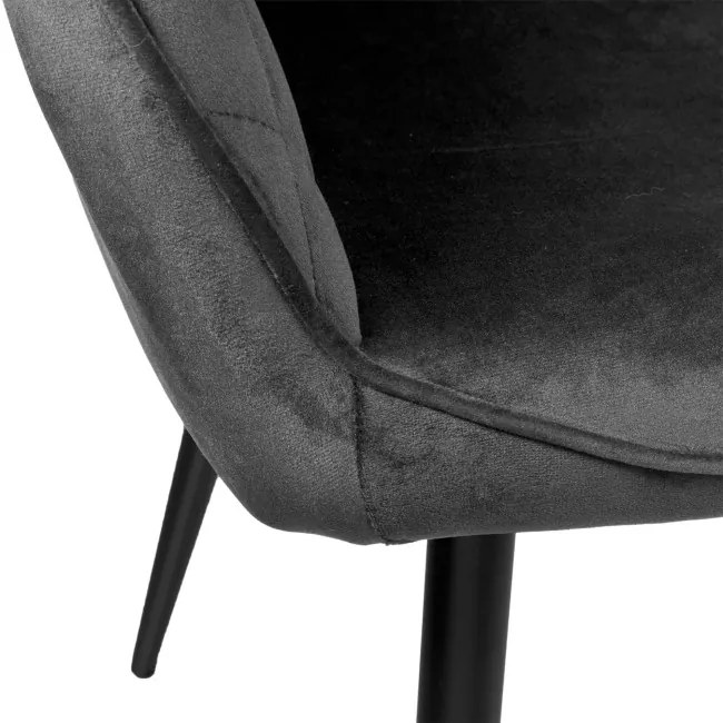 Jedálenská stolička HAVANA VELVET grafitová