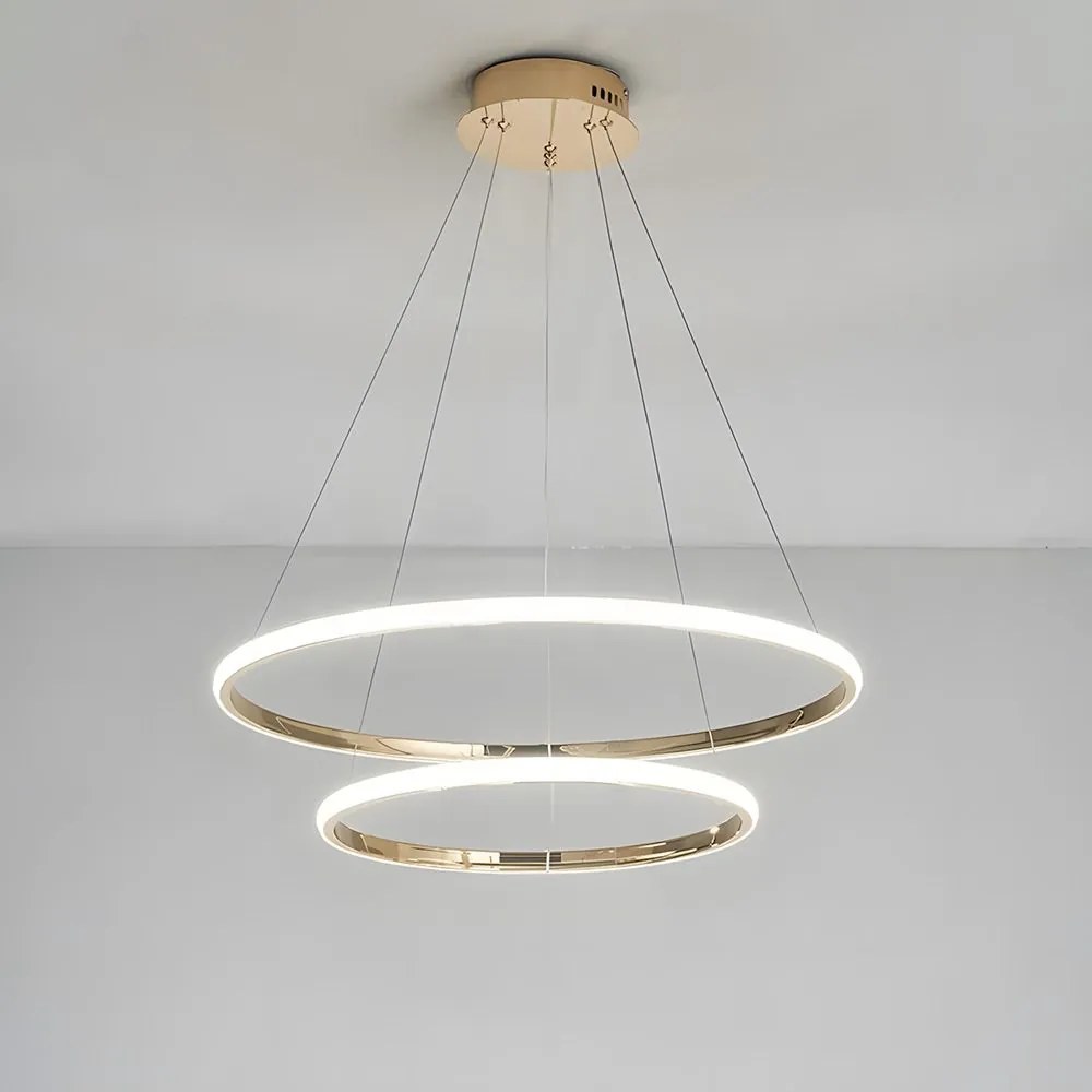 Toolight Toolight, LED závesné osvetlenie 40/60cm, 61W, 3000K, LHJ007-CP2, zlatá, OSW-60004
