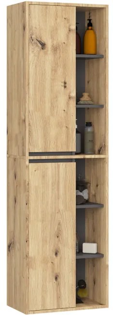 Kúpeľňová zostava VAMI garfitová / sivá / dub craft