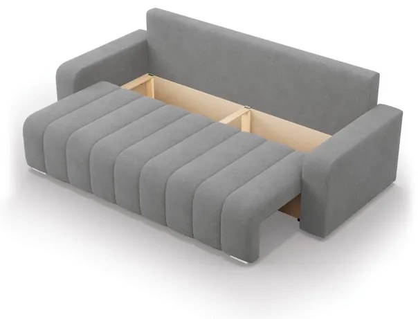 Trojmiestna rozkladacia sedačka ABRIELLE sivá