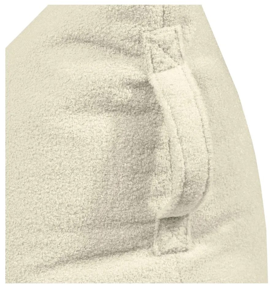 Krémový detský sedací vak z textílie buklé Razzy – SLOWDOWN