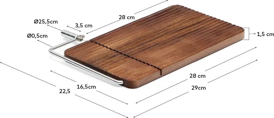 Drevená doštička 29 x 22 cm Rommu – Kave Home