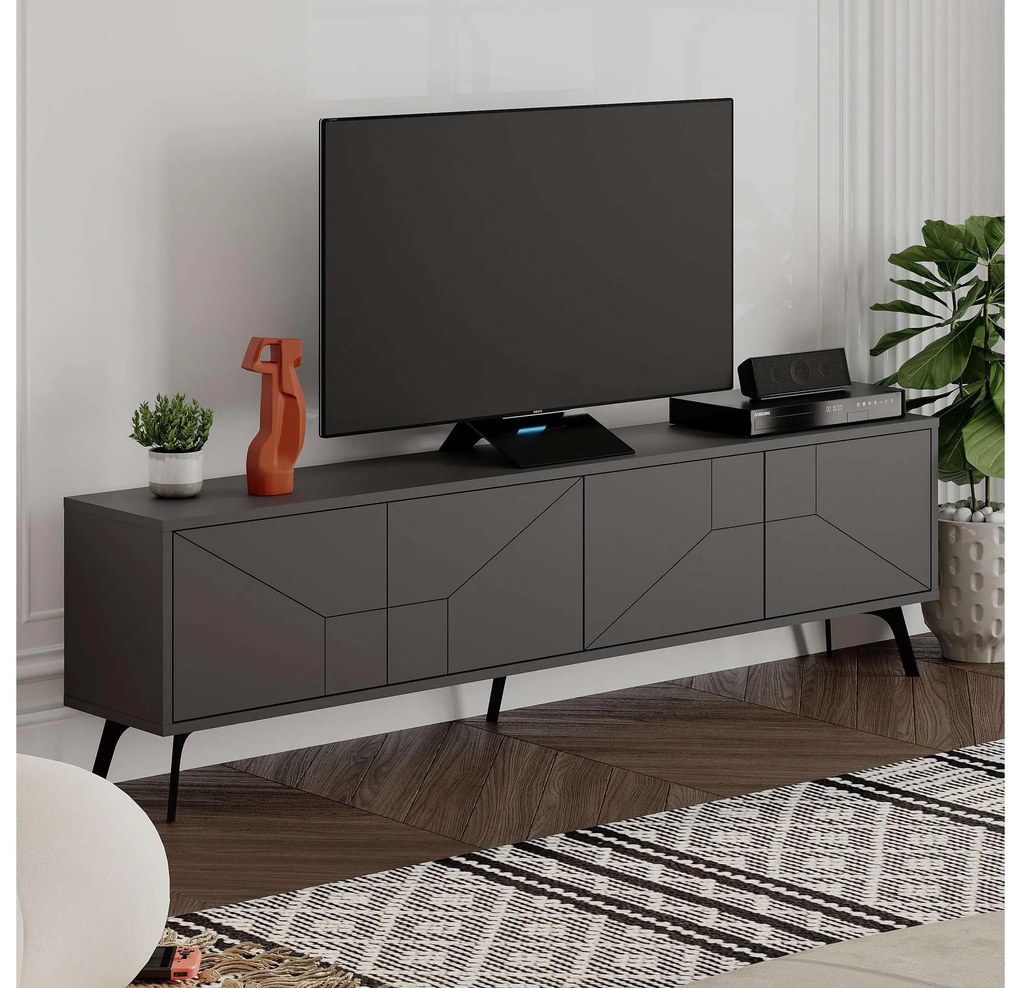 TV stolík/skrinka Duben (antracit). Akcia -18%. Vlastná spoľahlivá doprava až k Vám domov. 1102079