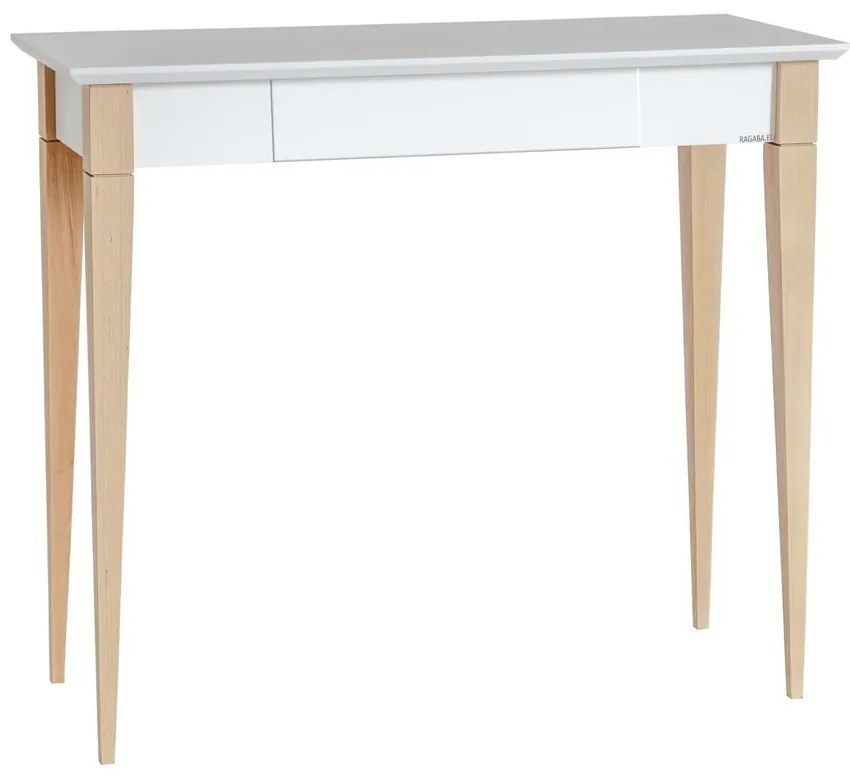Biely pracovný stôl Ragaba Mimo, dĺžka 85 cm
