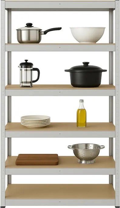 Akcia 3x Regál 240x120x50 cm pozinkovaný 6-policový, nosnosť 1050 kg