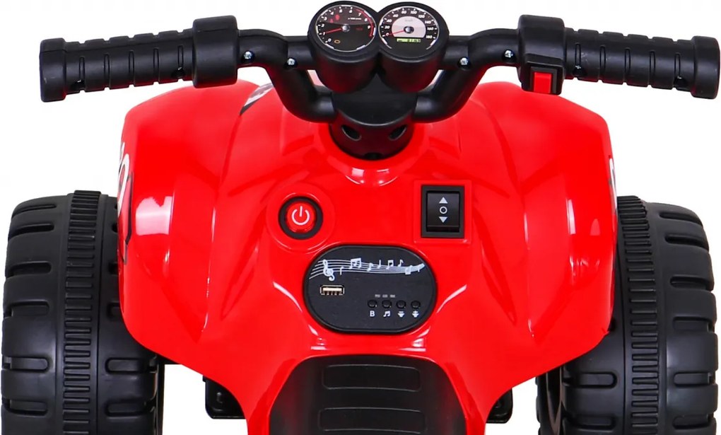 Ramiz Detská elektrická štvorkolka na batérie červená + motor 25W