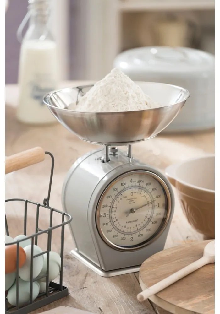 Sivá kuchynská váha Kitchen Craft Living Nostalgia, 4 kg