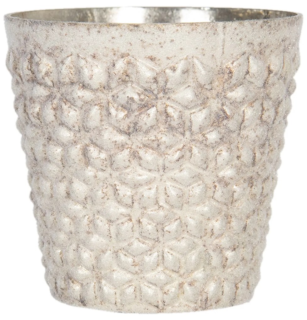 Sklenený svietnik na čajovú sviečku Rubie - Ø 10*10 cm