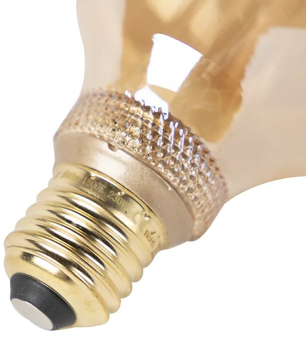 Sada 5 LED žiaroviek G95 E27 5W 1800K jantárová 3-stupňovo stmievateľná