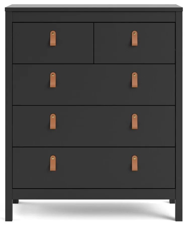 Čierna vysoká komoda 82x99 cm Madrid – Tvilum