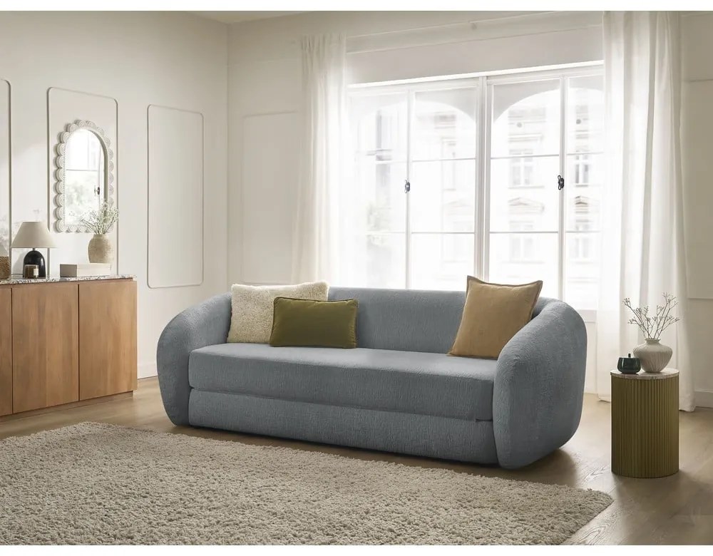 Tmavosivá ženilková rozkladacia pohovka 228 cm Neyo – Bobochic Paris