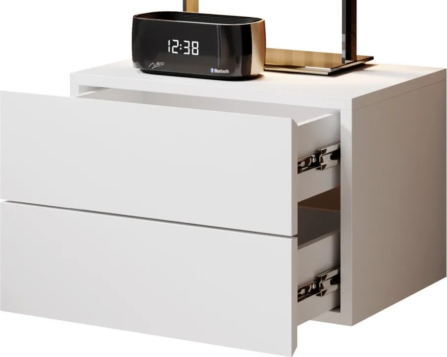 Nástenný nočný stolík Cabo, biely
