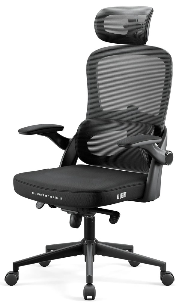 Ergonomická kancelárska stolička Diablo V-Light, čierna