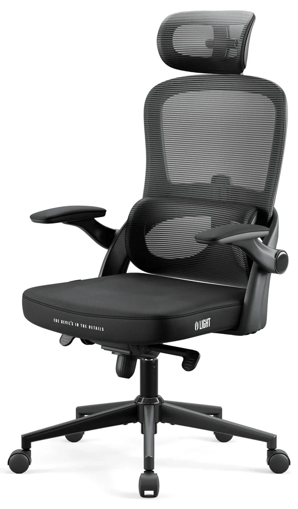 Ergonomická kancelárska stolička Diablo V-Light, čierna