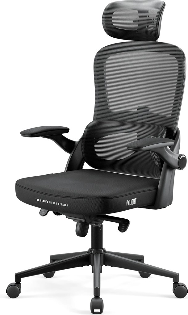Ergonomická kancelárska stolička Normal Size, čierna: Diablo V-Light