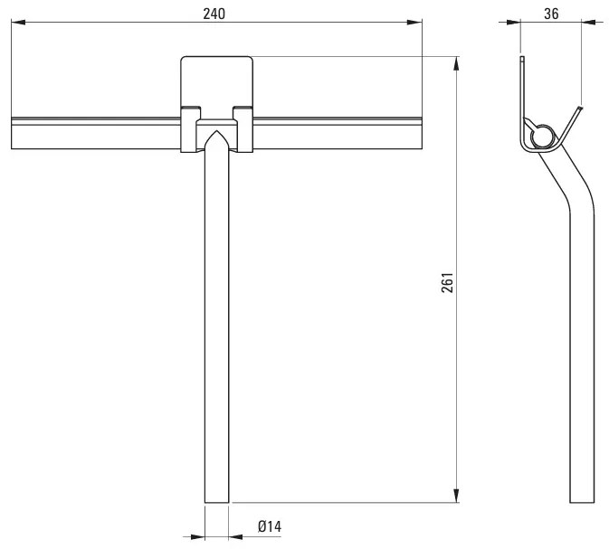 Deante Silia, stierka na sklo s vešiakom, brúsený bronz, DEA-ADI_C31K