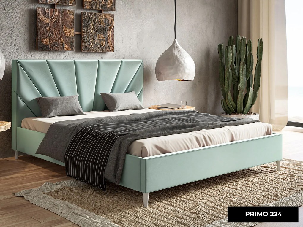 PROXIMA.store - Moderná čalúnená posteľ MALIA ROZMER: 140 x 200 cm, FARBA NÔH: dub